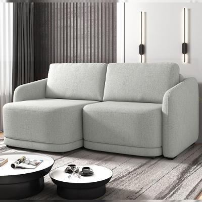 Sofá Cama Varsóvia G33 3 Lugares Retrátil e Reclinável Cinza Linho Gran Belo