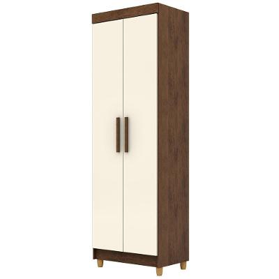 Armário Multiuso 2 Portas 60cm Hebrom V01 Imbuia Champanhe - Lyam Decor