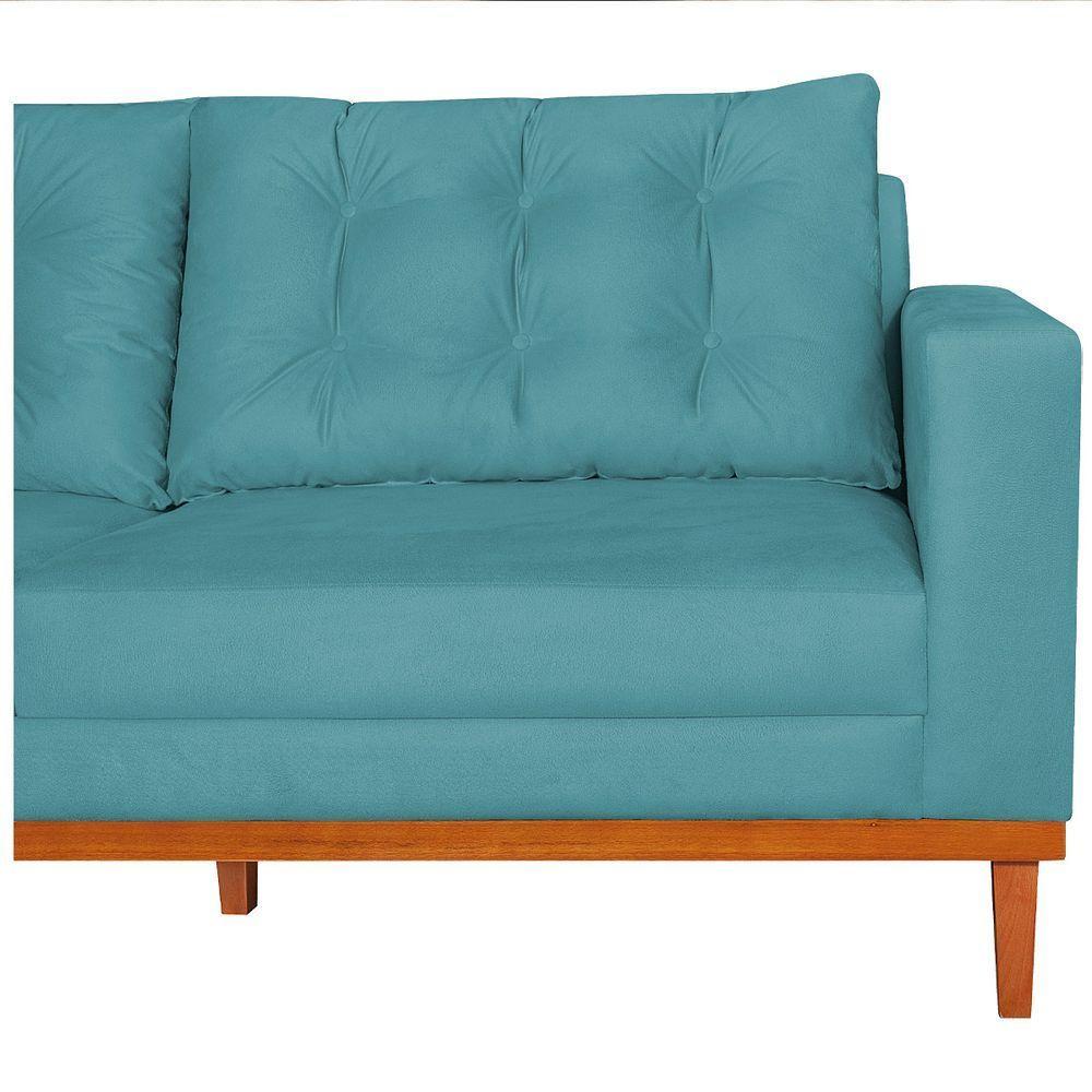 Sofá 2 Lugares Dubai Suede - Doce Sonho Móveis Azul Turquesa - 2