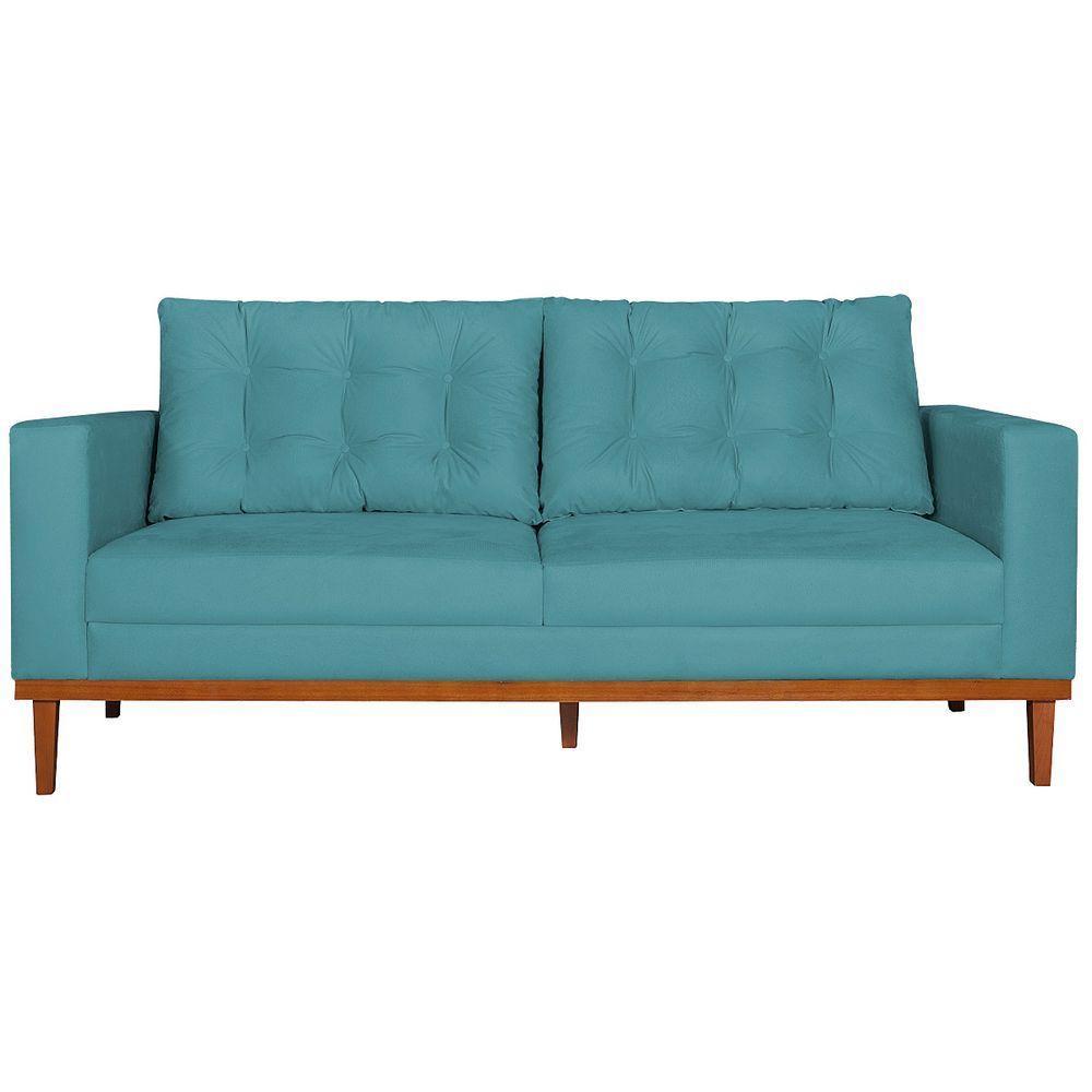 Sofá 2 Lugares Dubai Suede - Doce Sonho Móveis Azul Turquesa - 6