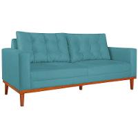 Sofá 2 Lugares Dubai Suede - Doce Sonho Móveis Azul Turquesa - 1