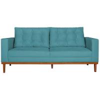 Sofá 2 Lugares Dubai Suede - Doce Sonho Móveis Azul Turquesa - 6