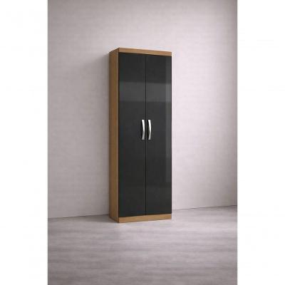 Armário Multiuso New 2 Portas 3 Prateleiras 52cm Atacama Grafite Aramóveis