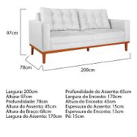 Sofá 2 Lugares Dubai Suede - Doce Sonho Móveis Branco - 5