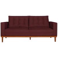 Sofá 2 Lugares Dubai Suede - Doce Sonho Móveis Bordô - 6