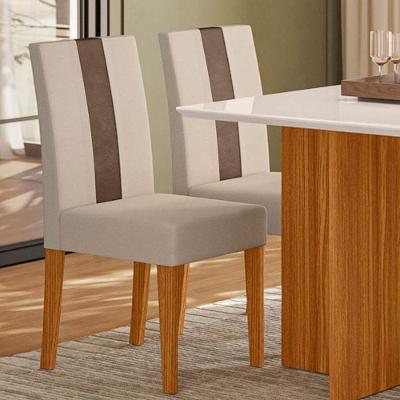 Kit 2 Cadeiras de Jantar Linea MDF Veludo Bege Pallazio