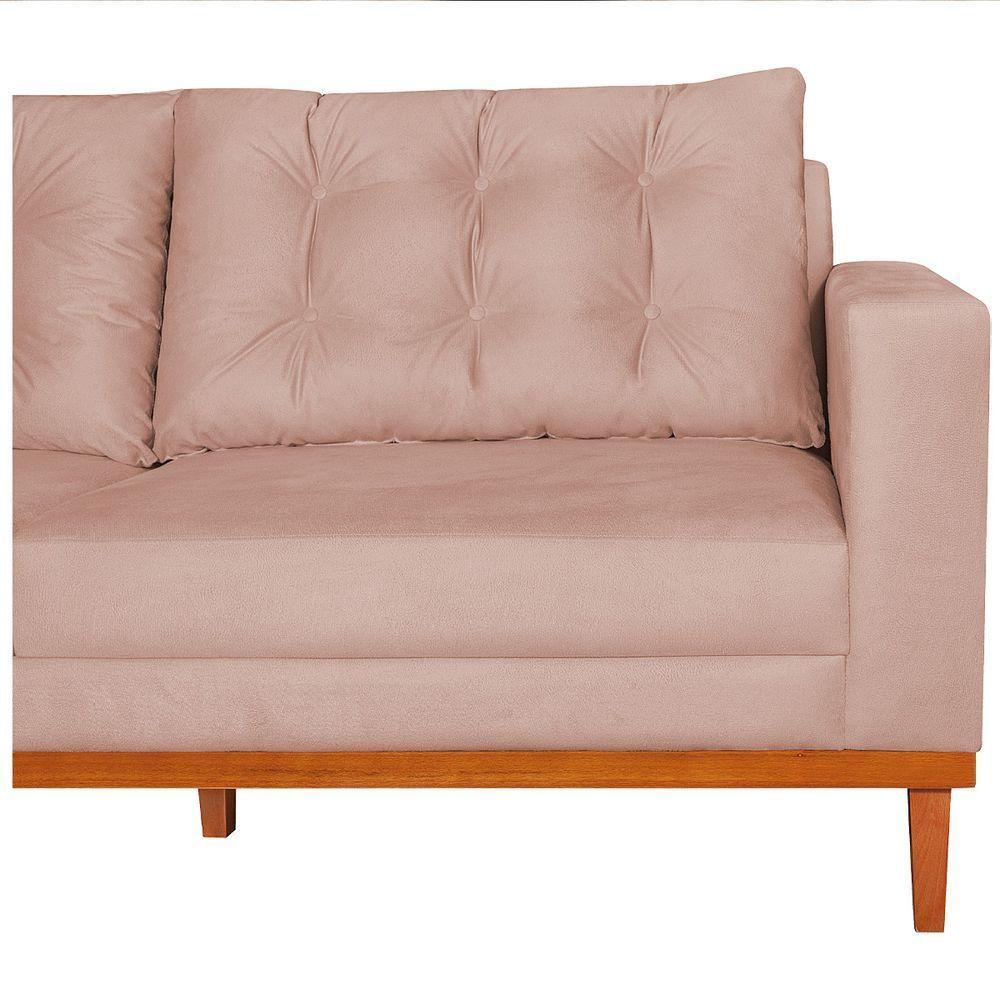 Sofá 2 Lugares Dubai Suede - Amarena Móveis Cor Rosê - 2
