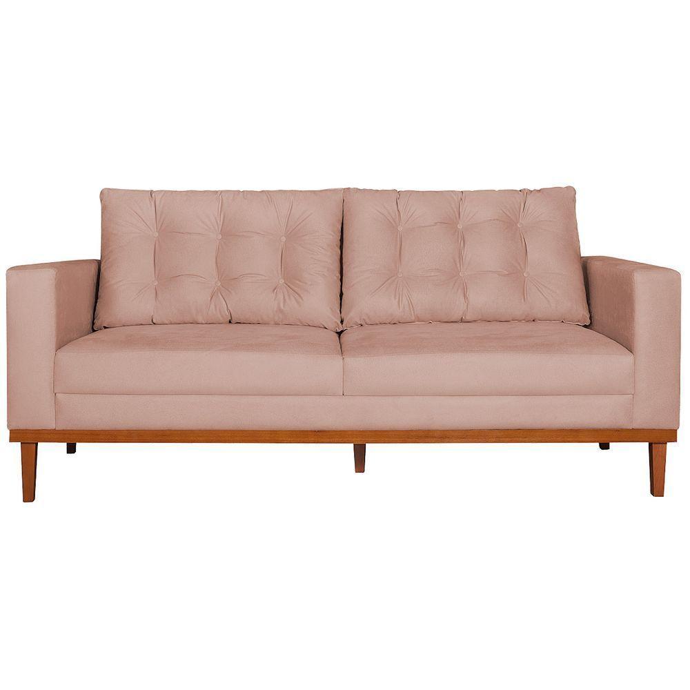 Sofá 2 Lugares Dubai Suede - Amarena Móveis Cor Rosê - 6