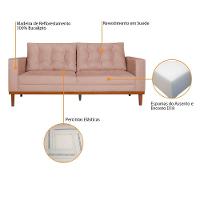 Sofá 2 Lugares Dubai Suede - Amarena Móveis Cor Rosê