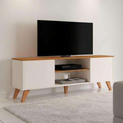 Rack para Tv Bancada Helena 60 Polegadas 136cm Mdp Off White Cedro de Casa