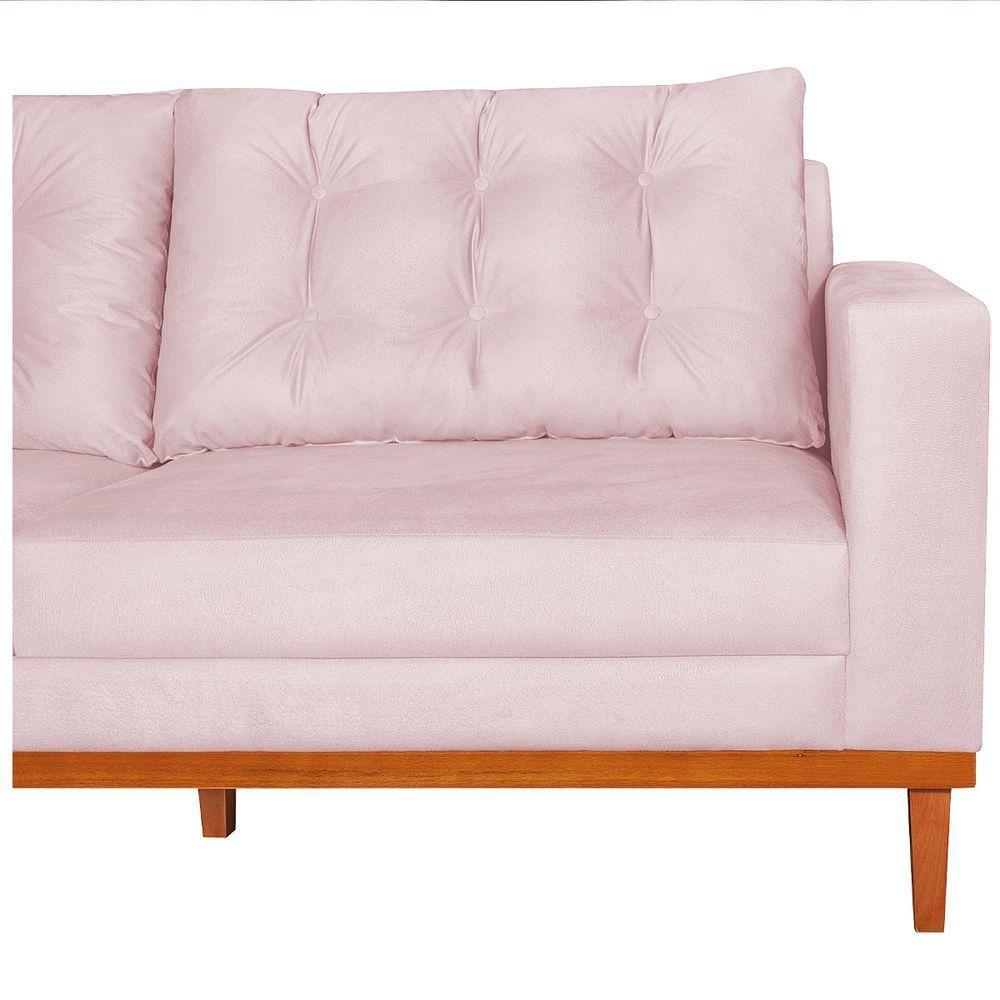Sofá 2 Lugares Dubai Suede - Amarena Móveis Cor Rosa Bebê - 2