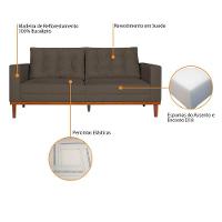 Sofá 2 Lugares Dubai Suede - Amarena Móveis Cor Marrom