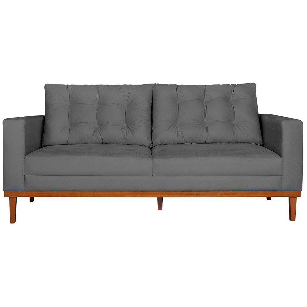 Sofá 2 Lugares Dubai Suede - Amarena Móveis Cor Cinza - 6