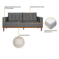 Sofá 2 Lugares Dubai Suede - Amarena Móveis Cor Cinza