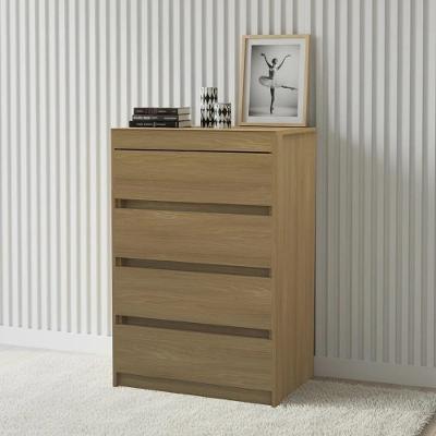 Cômoda Quarto Solteiro 63cm 4 Gavetas Samira Freijó L01 - Mpozenato