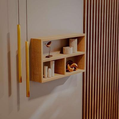 Nicho Pequim 50x30x10CM MDP Fixação Parafuso Decorativo Sala Quarto Bege Mercado das Prateleiras