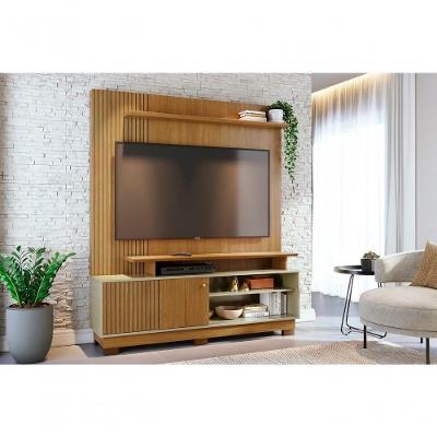 Rack Ares para TV Até 75 Polegadas 160CM MDP-MDF Marrom Madetec Móveis