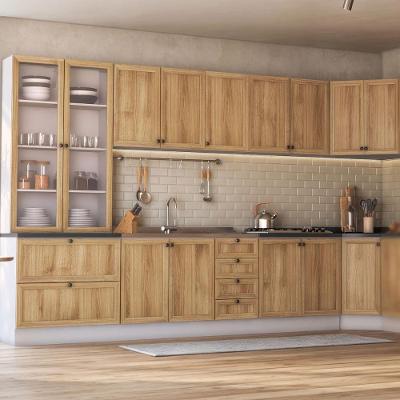 Armário de Cozinha Completo Berlim B12 10 Peças MDP Amadeirado Ditália Móveis