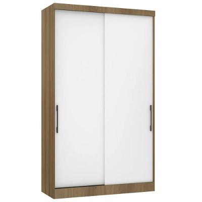 Guarda Roupa Solteiro 135cm 2 Portas 3 Gavetas Delphi Avelã/branco L01 - Mpozenato