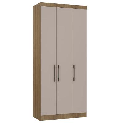 Guarda Roupa Modulado 102cm Com 3 Portas Delphi Avelã/cinnamon L01 - Mpozenato