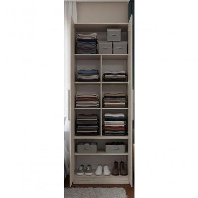 Guarda Roupa Modulado 1012 2 Portas Giratórias 2 Gavetas MDP Carvalho Móveis Ilan