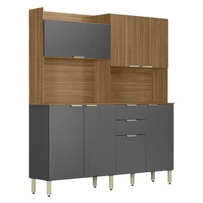 Kit Para Cozinha Pitaya Amêndola Grafito Prime Tx - Demóbile