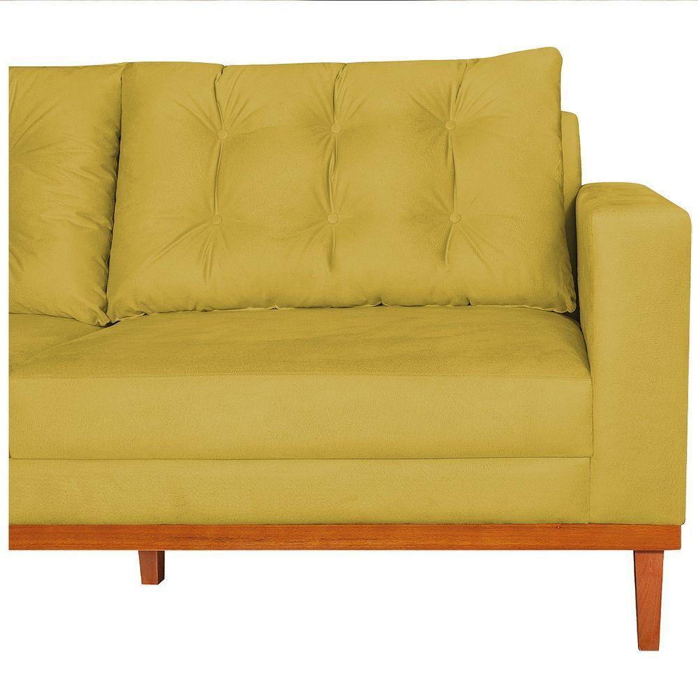 Sofá 2 Lugares Dubai Suede - Amarena Móveis Cor Amarelo - 2
