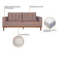 Sofá 2 Lugares Dubai Linho - Doce Sonho Móveis Rosê