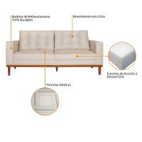 Sofá 2 Lugares Dubai Linho - Doce Sonho Móveis Bege