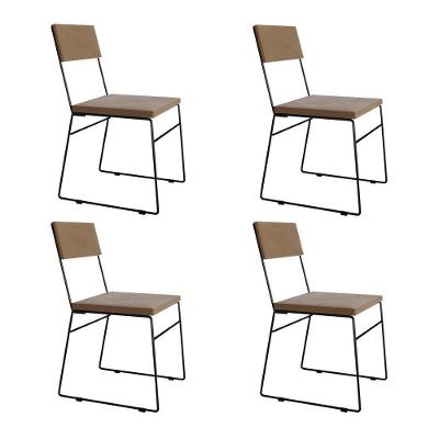 Kit 4 Cadeiras De Jantar Málaga Veludo Marrom Para Mesa Sala Cozinha Conforto E Decoração - Marrom
