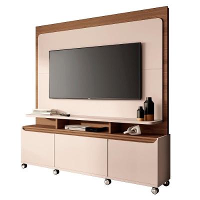 Estante Painel De Tv 70 Pol 180cm Luma H01 Castanho-off White - Mpozenato