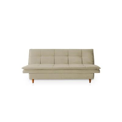 Sofá Cama Mirage 3 Lugares Retrátil e Reclinável 191CM Bege Hellen