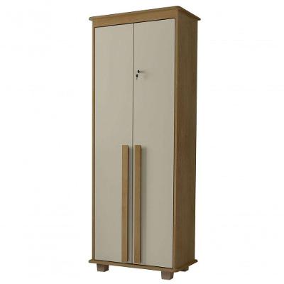 Armário Multiuso México 2 Portas 4 Prateleiras MDF 75CM Amadeirado Cinamomo