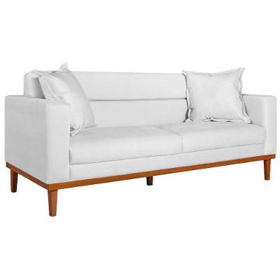 Sofá 2 Lugares Viena Suede - Doce Sonho Móveis Branco