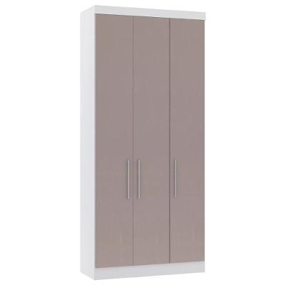 Guarda Roupa Modulado 102cm Com 3 Portas Taiga Branco/cinnamon L01 - Mpozenato