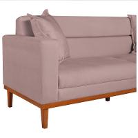 Sofá 2 Lugares Viena Linho - Amarena Móveis Cor Rosê - 2