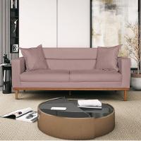 Sofá 2 Lugares Viena Linho - Amarena Móveis Cor Rosê - 7