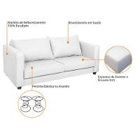 Sofá 2 Lugares Lisboa Suede - Doce Sonho Móveis Branco