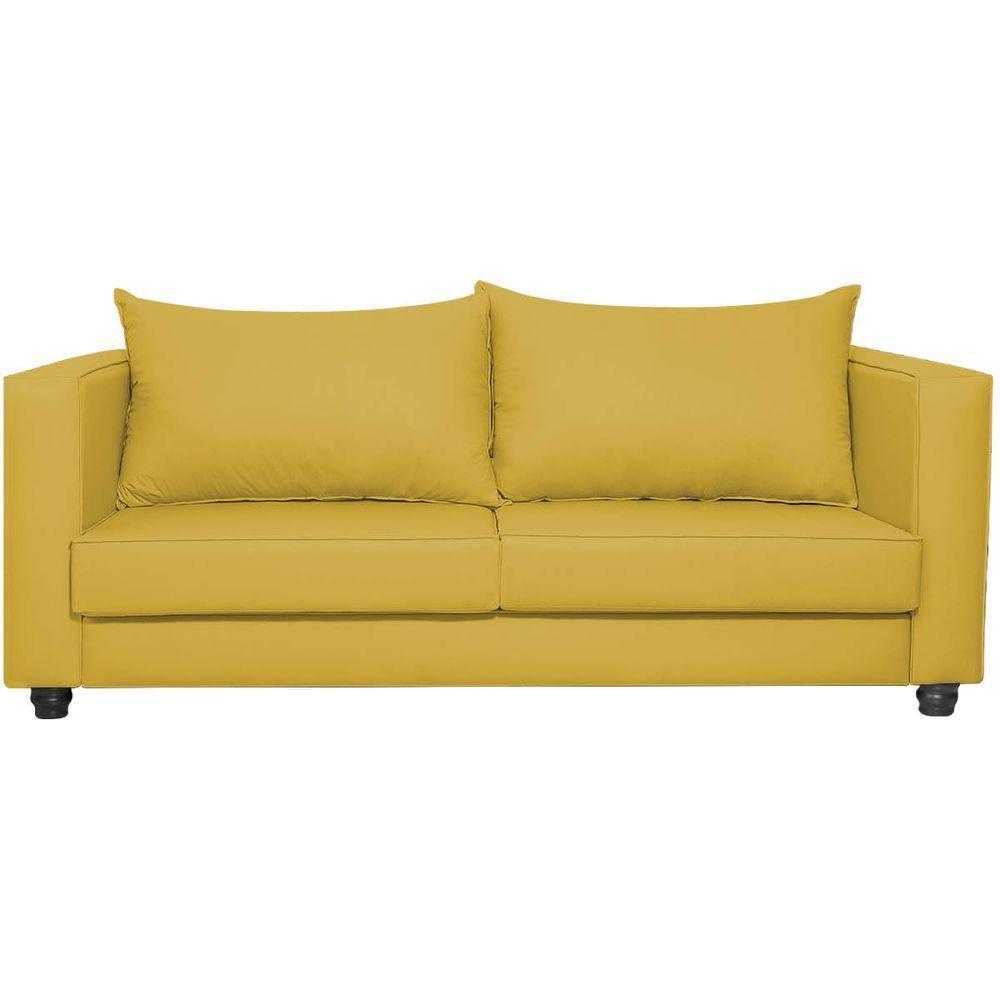 Sofá 2 Lugares Lisboa Suede - Doce Sonho Móveis Amarelo - 6