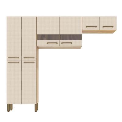 Cozinha (sem Balcão) 6 Portas 2 Portas De Vidro Nala Plus - Ssx Multicoisas Freijo-soft