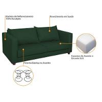 Sofá 2 Lugares Lisboa Suede - Doce Sonho Móveis Verde