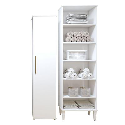Lavanderia Modulada Campinas 2 Armários Multiuso 1 Porta 9 Prateleiras MDF-MDP 100CM Kaiki Móveis