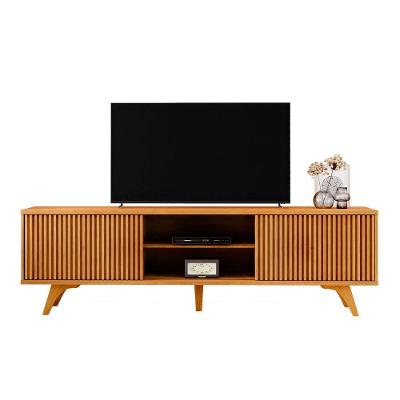 Rack Siena 180 para TV 65 Polegadas 180CM MDP com Pés Naturale Amadeirado Mavaular Móveis