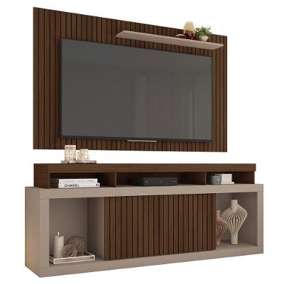 Painel com Rack Paris TV 60" 180CM MDF-MDP Fendi Havana Sallar Home