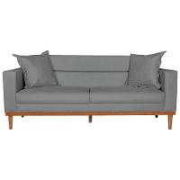Sofá 2 Lugares Viena Suede - Amarena Móveis Cor Cinza - 10