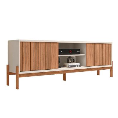 Rack Bancada para TV Penny 180CM MDF-MDP com Portas Correr Off White SAL Movelaria
