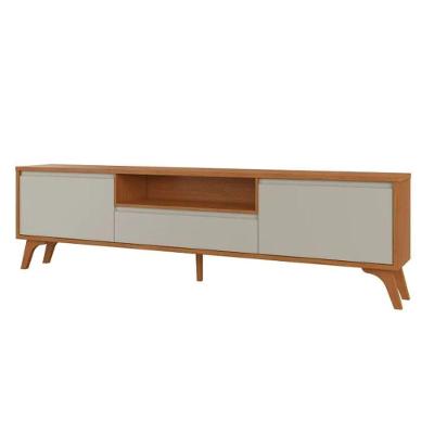 Rack para TV Piazza New 75" 237CM MDF com Pés Reguláveis Laqueado Off White Mavaular Móveis