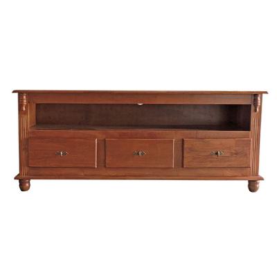 Rack para TV M550501 150CM Madeira Maciça e MDF com 3 Gavetas Nicho Retrô Imbuia