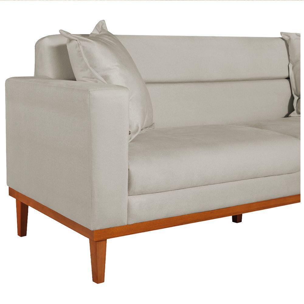 Sofá 2 Lugares Viena Linho - Amarena Móveis Cor Bege - 2