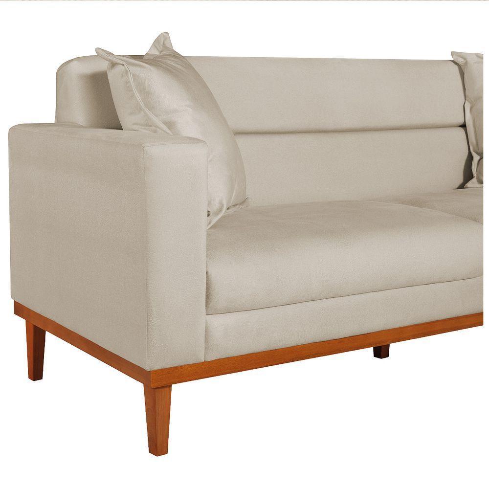 Sofá 2 Lugares Viena Suede - Doce Sonho Móveis Bege - 2